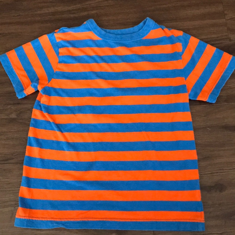 Orange & Blue Striped Tee